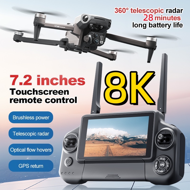 Drone Camera Night Vision - Dron RC z 3-osiowym gimbalem 8K,