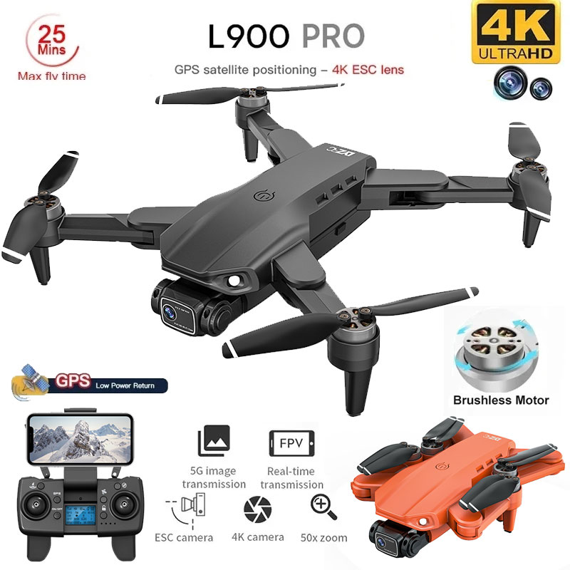 Drone Camera Wide Angle - L900 Pro GPS Drone 4K Profesjonalny