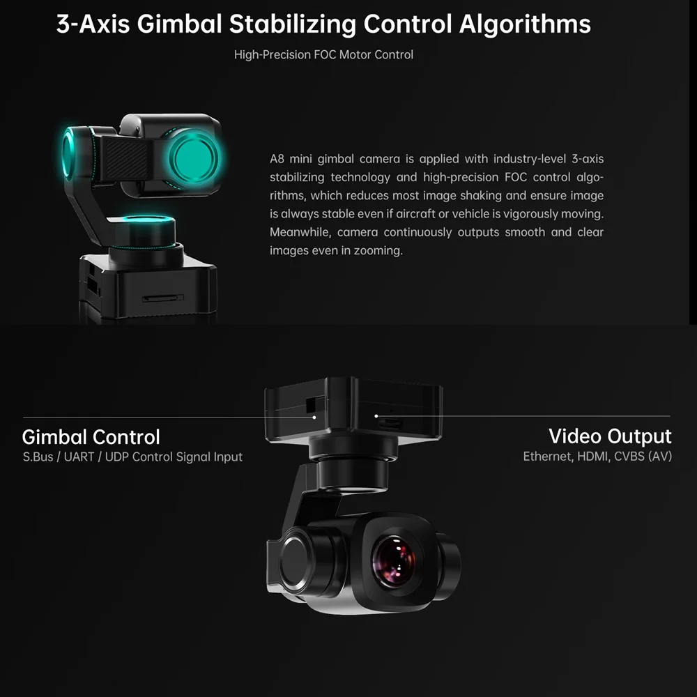 Kamera gimbala SIYI A8 Mini 4K – Drone Camera Vlog recenzja i cena