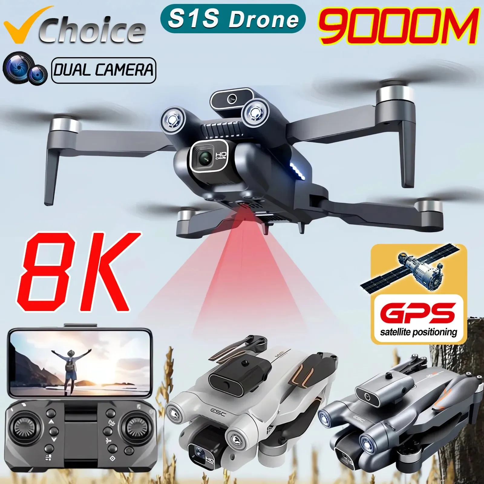 Nowy S1S 5G GPS Drone Camera 8 – Drone Camera Professional recenzja i cena