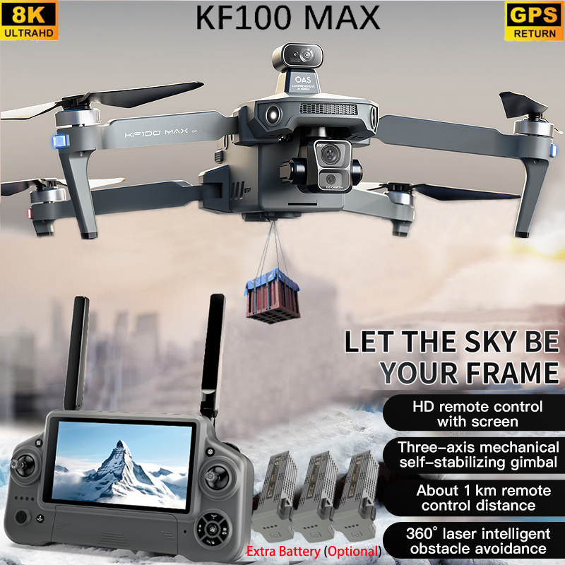Dron GPS KF100 MAX Kamera 4K 3 – Drone Camera With Gimbal recenzja i cena